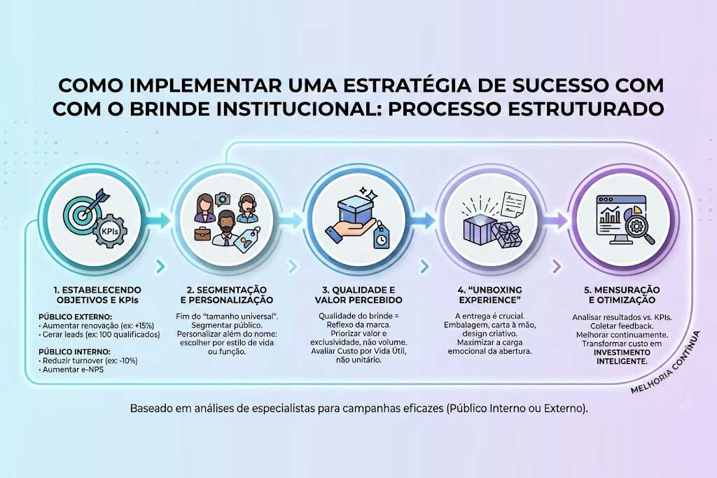 processo estruturado para brinde institucional