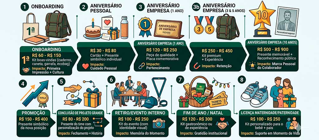 calendario de reconhecimento de colaboradores