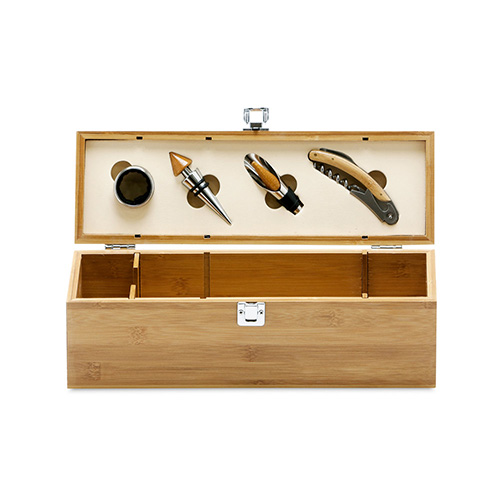 Conjunto Vinho Bambu e Zinco Raheph