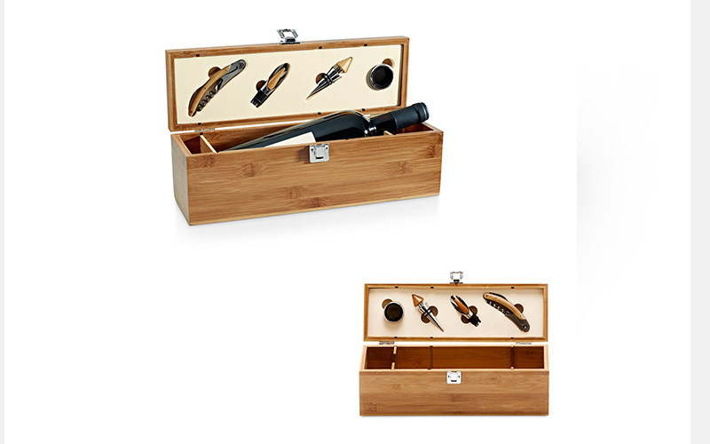 Conjunto Vinho Bambu e Zinco Raheph