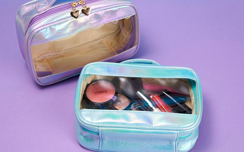 Necessaire Sintética Holográfica Impermeável